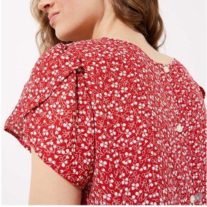 LOFT Plus Tulip Sleeve Button Back Top, Size 20